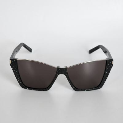 Pre-owned Saint Laurent ? Sl 369 Kate 005 Black Square Women's 58 Mm Sunglasses