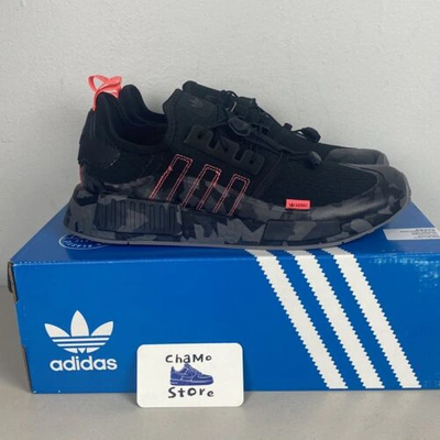 Pre-owned Adidas Originals Nmd R1 Tr Trail Camo Black Red Boost Shoes  Gw0605 Mens Sz 11 | ModeSens