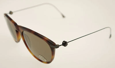 Pre-owned Moncler Mc013-s09 Tortoise / Brown Sunglasses Titanium Mc 013s-09