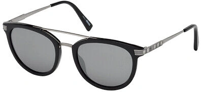 Pre-owned Ermenegildo Zegna Ez0077 Black/grey 54/20/140 Unisex Sunglasses In Gray