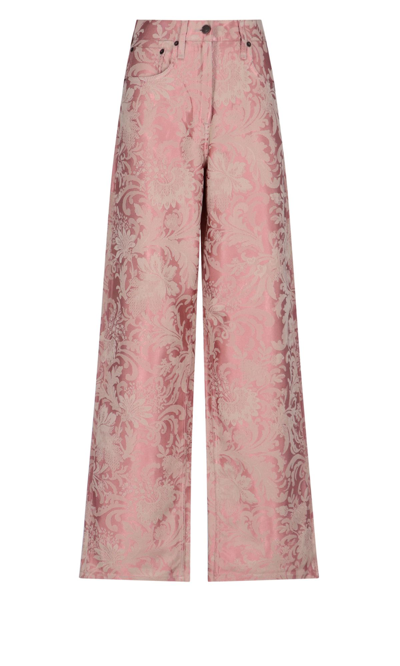 Dries Van Noten Women's  Pink Cotton Jeans