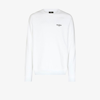 BALMAIN LOGO FLOCKED COTTON SWEATSHIRT,YH1JQ005BB0418499680