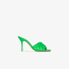 Bottega Veneta Padded Stretch Mule Sandals In Green