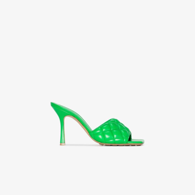 Bottega Veneta Padded Stretch Mule Sandals In Green