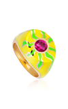 Nevernot 18k Yellow Gold Spread Your Light Ring In Yellow