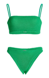 Hunza G Gigi Seersucker Bikini, Bikini, Green