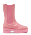 Stuart Weitzman Crocodile-effect Leather Boots In Pink