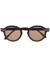 Matsuda Panto Round-frame Sunglasses In Black