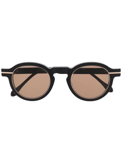 Matsuda Panto Round-frame Sunglasses In Black