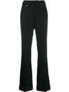 Zadig & Voltaire Poetia Turn-up Hem Gabardine Trousers In Black