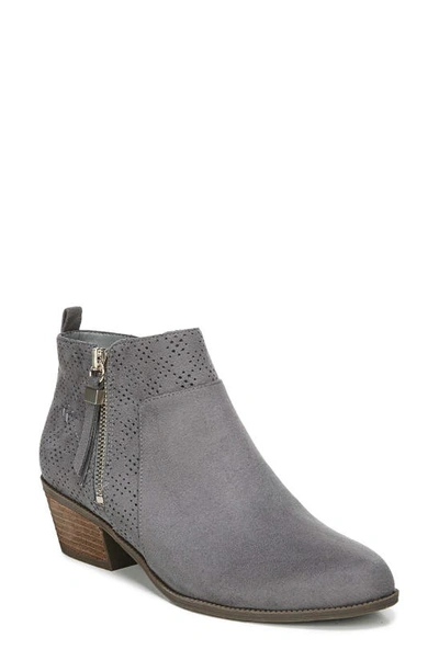 Dr. Scholl's Women's Brianna Booties In Dark Shadow Grey Microfiber Fabric