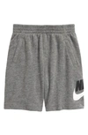 Nike Sportswear Kids' Club Fleece Shorts In Carbon Heather