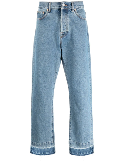 Valentino Relaxed-fit Straight-leg Mid-rise Jeans In Blue