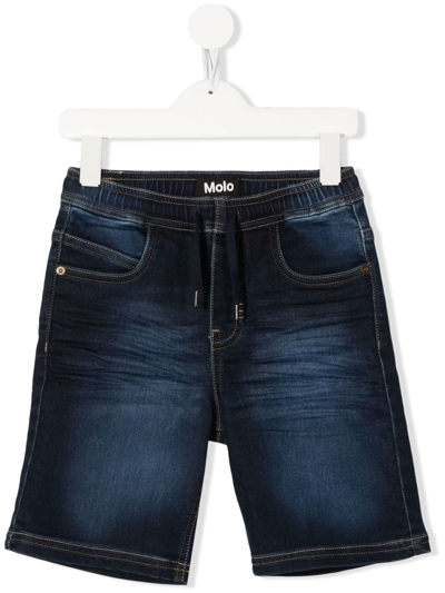 Molo Ali Knee-length Denim Shorts In Blue