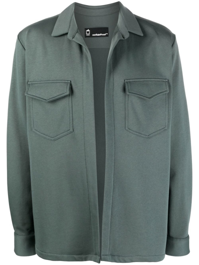 Styland Open-front Shirt Jacket In Grey