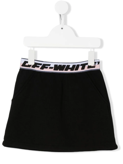 Off-white Logo Embroidered Mini Skirt In Black