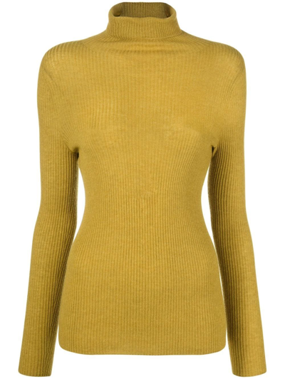 Fabiana Filippi Roll-neck Fitted Jumper In Yellow