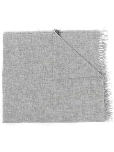 Fabiana Filippi Frayed-hem Scarf In Grey