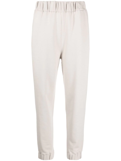 Fabiana Filippi Elasticated-waist Slip-on Track Pants In Beige