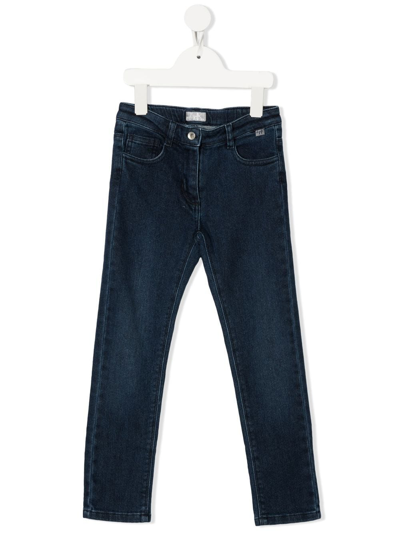 Il Gufo Straight-leg Dark-wash Jeans In Blue