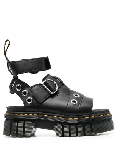 Dr. Martens' Damen Ricki Hardware Nappa Lux Leder Plateausandalen In Black