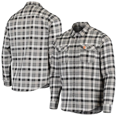Antigua Black San Francisco Giants Instinct Flannel Button-up Shirt