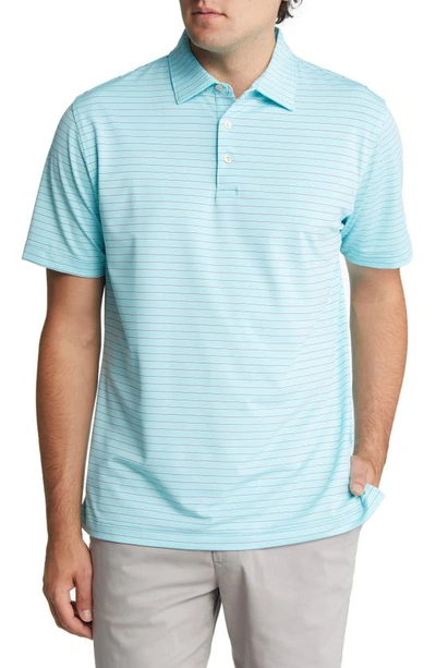 Peter Millar Drum Performance Jersey Polo In Willow Mist