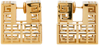 GIVENCHY GOLD SQUARE MONOGRAM EARRINGS