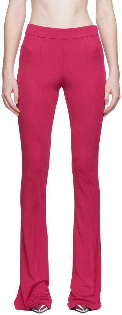 Tom Ford Pink Flared Trousers In Dp852 Raspberry Coul