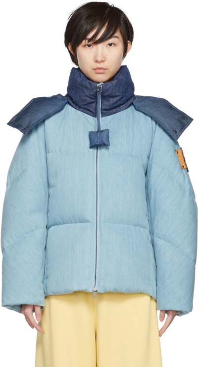 Moncler Genius Moncler X Jw Anderson Whinfell Denim Down Jacket In Blue
