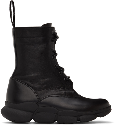 Y's Black Nume Ankle Boots In 2 Black