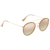 Ray Ban Round Double Bridge Copper Gradient Flash Round Unisex Sunglasses Rb3647 N0017o 51