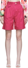 Saks Potts Pink Susa Shorts In Raspberry