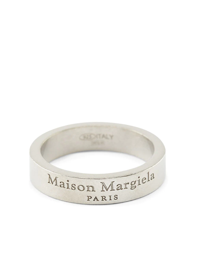 Maison Margiela Silver Ring With Engraved Logo