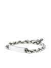 Hoorsenbuhs Men's Open-link Sterling Silver & Diamond Monogram Bracelet In Silber