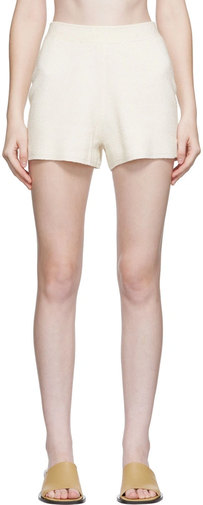 Joseph Off-white Towelling Shorts In Ivory