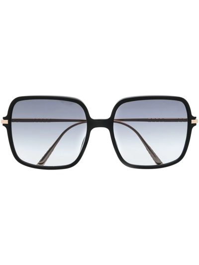 Chopard Eyewear Blue-tinted Square-frame Sunglasses In Schwarz