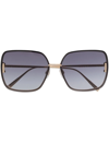 CHOPARD EYEWEAR SQUARE-FRAME TINTED SUNGLASSES