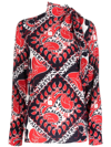 VALENTINO ALL-OVER GRAPHIC-PRINT BLOUSE