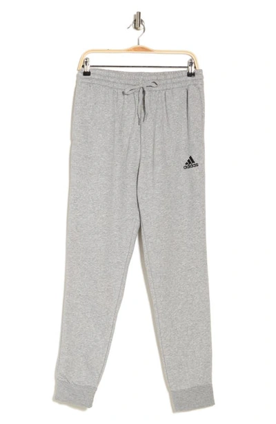 Adidas Originals Essential Feel Cozy Fleece Pants In Medium Grey Heather/ Black