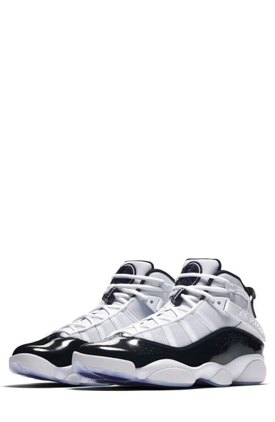 Nike Jordan 6 Rings Sneaker In White/ Black/ Dark Concord