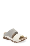 Bionica Nilsa Sport Slide Sandal In White/ Clear Grey