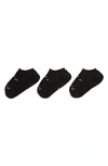 Nike Women's Everyday Plus Cushioned Training Footie Socks (3 Pairs) In Black