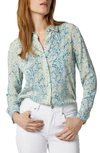 Equipment Leema Silk Button-up Shirt In Mediterranean Blue Multi
