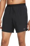 Nike Swim Engineered Solid Color Swim Shorts With Back Pocket In Black/ Reflective Silver