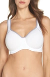 Wacoal Lindsay Sport Underwire T-shirt Bra In White/ Lilac Gray