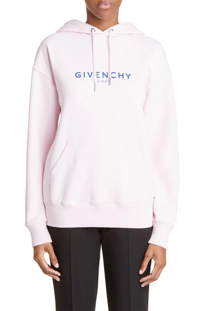 Givenchy Regular Fit Logo Hoodie In Rosa