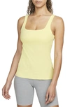 Nike Yoga Luxe Women's Shelf-bra Tank In Light Zitron,grey Fog