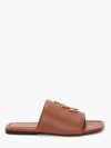 Jw Anderson Jw Anchor Plaque Slide Sandals In Brown