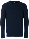 Drumohr Navy Blue Cashmere Sweater In Blue